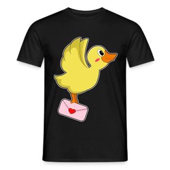 Duck Postman Letter - Men's T-Shirt - black - Front - AI Model Male 178 light (178cm)