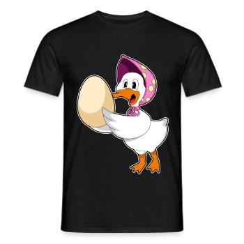 Ente Ei - Männer T-Shirt - Schwarz - Vorne - AI Model Male 178 light (178cm)
