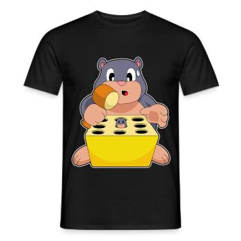 Mole Game - Men's T-Shirt - black - Front - AI Model Male 178 light (178cm)