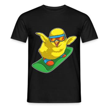 Chick Snowboarder Snowboard - T-shirt homme - noir - Devant - AI Model Male 178 light (178cm)