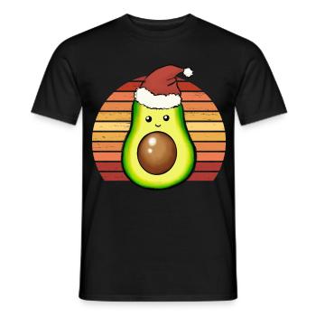 Avocado Christmas Hat Christmas Gift - Men's T-Shirt - black - Front - AI Model Male 178 light (178cm)