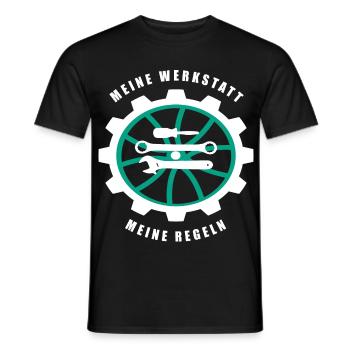 Mon atelier Mes règles - T-shirt homme - noir - Devant - AI Model Male 178 light (178cm)