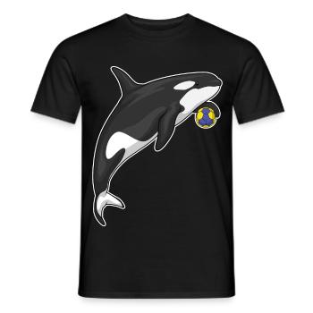 Schwertwal Handballspieler Handball - Männer T-Shirt - Schwarz - Vorne - AI Model Male 178 light (178cm)