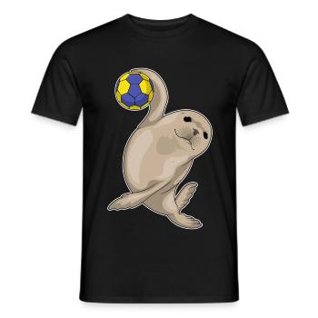 Seal Handball Joueur Handball Handball - T-shirt homme - noir - Devant - AI Model Male 178 light (178cm)