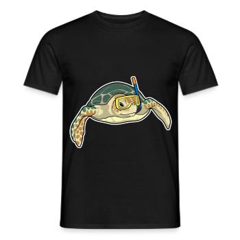 Plongée en snorkeling pour plongeurs de tortue - T-shirt homme - noir - Devant - AI Model Male 178 light (178cm)