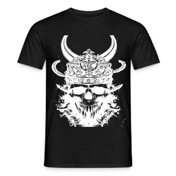 Wikinger Schädel - Männer T-Shirt - Schwarz - Vorne - AI Model Male 178 light (178cm)