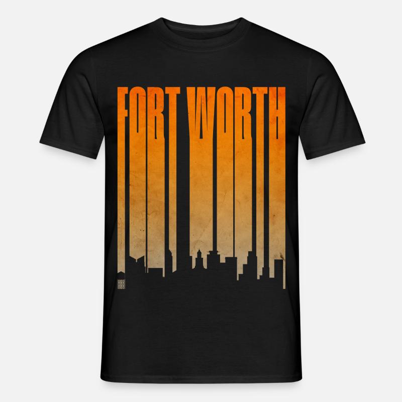 Fort Worth Skyline Gradient - Männer T-Shirt - Schwarz