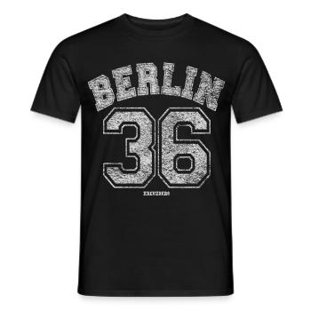 Berlin 36 Kreuzberg - Männer T-Shirt - Schwarz - Vorne - AI Model Male 178 light (178cm)