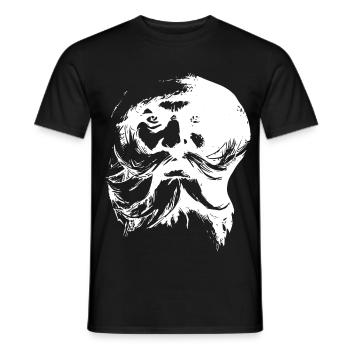 Visage rétro du Père Noël - T-shirt homme - noir - Devant - AI Model Male 178 light (178cm)
