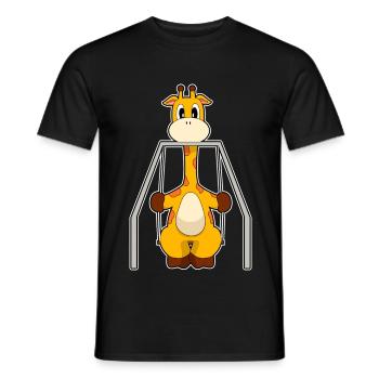Giraffe Schaukel - Männer T-Shirt - Schwarz - Vorne - AI Model Male 178 light (178cm)