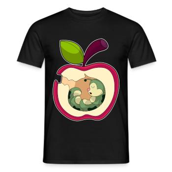 Caterpillar Apple - Men's T-Shirt - black - Front - AI Model Male 178 light (178cm)
