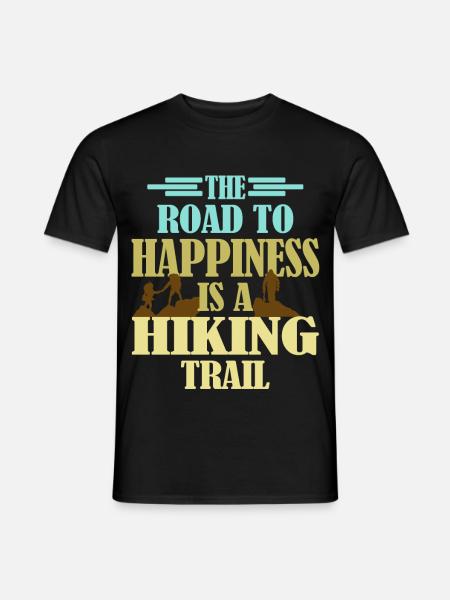 Trail Hiking Wanderer Saying for hikers - Men's T-Shirt - black