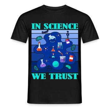 Études du laboratoire de recherche scientifique - T-shirt homme - noir - Devant - AI Model Male 178 light (178cm)
