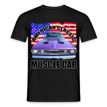 American Classic Muscle Car R6Z - T-shirt homme - noir - Devant - AI Model Male 178 light (178cm)