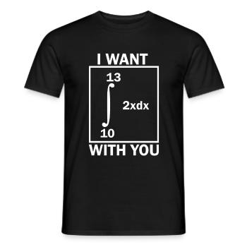 I Want 69 With You Funny Math Integral - Men's T-Shirt - black - Front - AI Model Male 178 light (178cm)