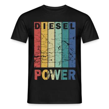 Diesel Power - Männer T-Shirt - Schwarz - Vorne - AI Model Male 178 light (178cm)