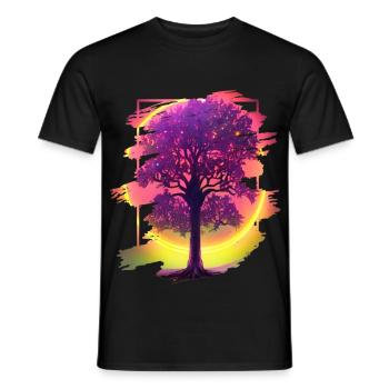 Lebensbaum - Männer T-Shirt - Schwarz - Vorne - AI Model Male 178 light (178cm)