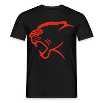 Tête de panthère rouge - T-shirt homme - noir - Devant - AI Model Male 178 light (178cm)