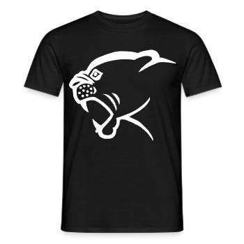 White panther head - Men's T-Shirt - black - Front - AI Model Male 178 light (178cm)