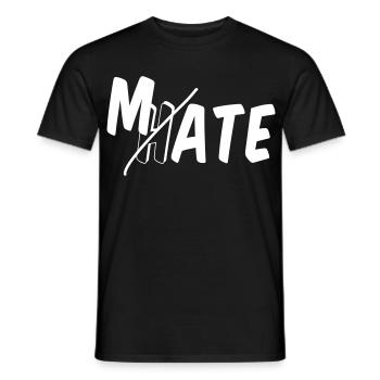 Mate - don't hate - Men's T-Shirt - black - Front - AI Model Male 178 light (178cm)