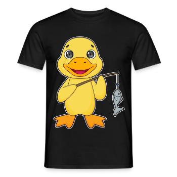 Pêche au poisson canard pêcheur - T-shirt homme - noir - Devant - AI Model Male 178 light (178cm)