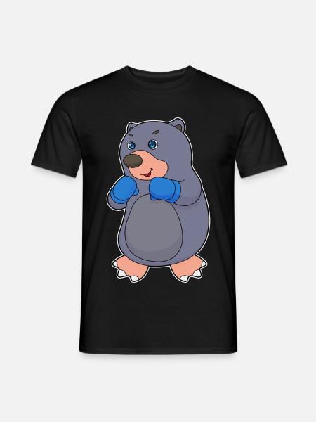 Maulwurf Boxer Boxhandschuhe Boxen - Männer T-Shirt - Schwarz