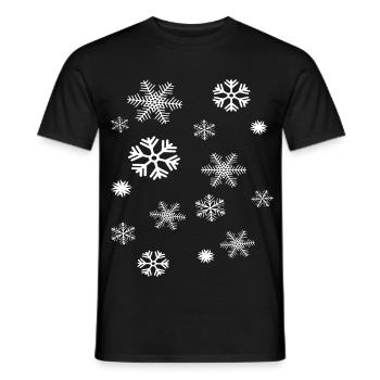 Flocons - T-shirt homme - noir - Devant - AI Model Male 178 light (178cm)