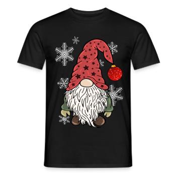 Vintage Gnom Weihnachts Wichtel - Männer T-Shirt - Schwarz - Vorne - AI Model Male 178 light (178cm)