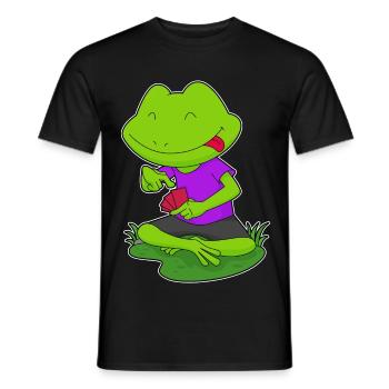 Frosch Poker Pokerkarten - Männer T-Shirt - Schwarz - Vorne - AI Model Male 178 light (178cm)