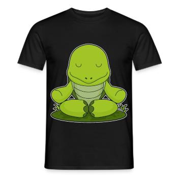 Turtle Yoga Fitness Meditation - Men's T-Shirt - black - Front - AI Model Male 178 light (178cm)