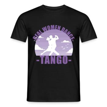 Les vraies femmes dansent le tango! Cadeau de danseur - T-shirt homme - noir - Devant - AI Model Male 178 light (178cm)