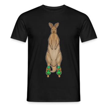 Kangaroo Inline skating Inline skates - Men's T-Shirt - black - Front - AI Model Male 178 light (178cm)