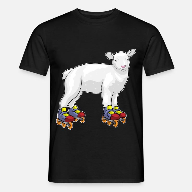 Lamm Inline skating Inline skates - Männer T-Shirt - Schwarz