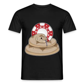 Jetons de poker Snake Poker - T-shirt homme - noir - Devant - AI Model Male 178 light (178cm)