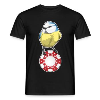 Vogel Poker Pokerchips - Männer T-Shirt - Schwarz - Vorne - AI Model Male 178 light (178cm)