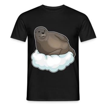 Seal Clouds - Men's T-Shirt - black - Front - AI Model Male 178 light (178cm)
