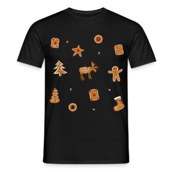 Lebkuchen Plätzchen Spekulatius - Männer T-Shirt - Schwarz - Vorne - AI Model Male 178 light (178cm)