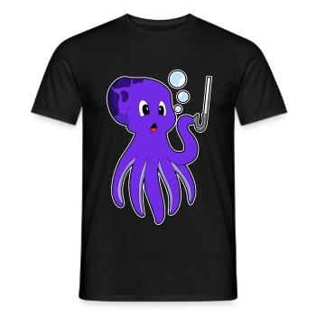 Octopus Angler Fishing Hook Fishing - Men's T-Shirt - black - Front - AI Model Male 178 light (178cm)