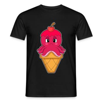 Krake Waffeleis  - Männer T-Shirt - Schwarz - Vorne - AI Model Male 178 light (178cm)