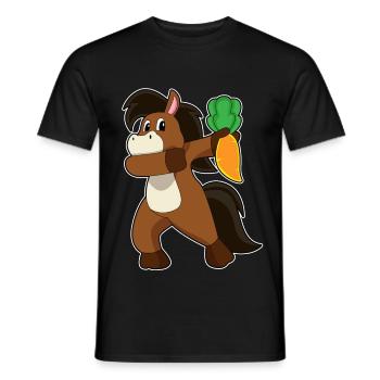 Horse Carrot - Men's T-Shirt - black - Front - AI Model Male 178 light (178cm)