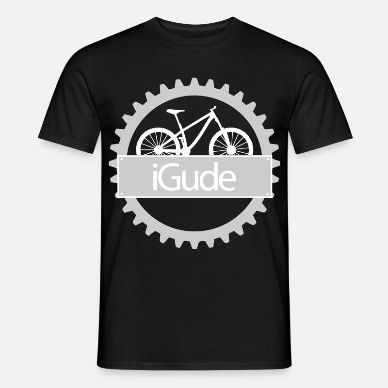 iGude Zahnrad MTB hell - Männer T-Shirt - Schwarz