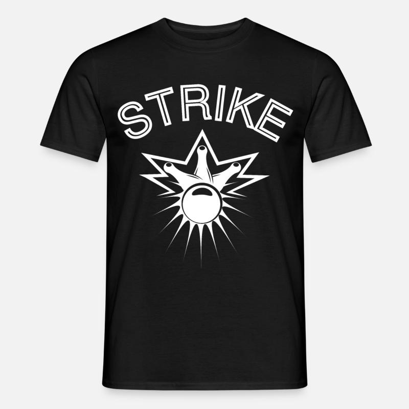 Bowling, Bowlingventilator, Strike - Männer T-Shirt - Schwarz