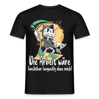 Sensenmann mit Werkzeug - Männer T-Shirt - Schwarz - Vorne - AI Model Male 178 light (178cm)