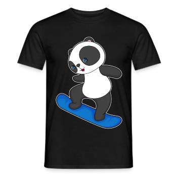 Panda Snowboarder Snowboard - T-shirt homme - noir - Devant - AI Model Male 178 light (178cm)