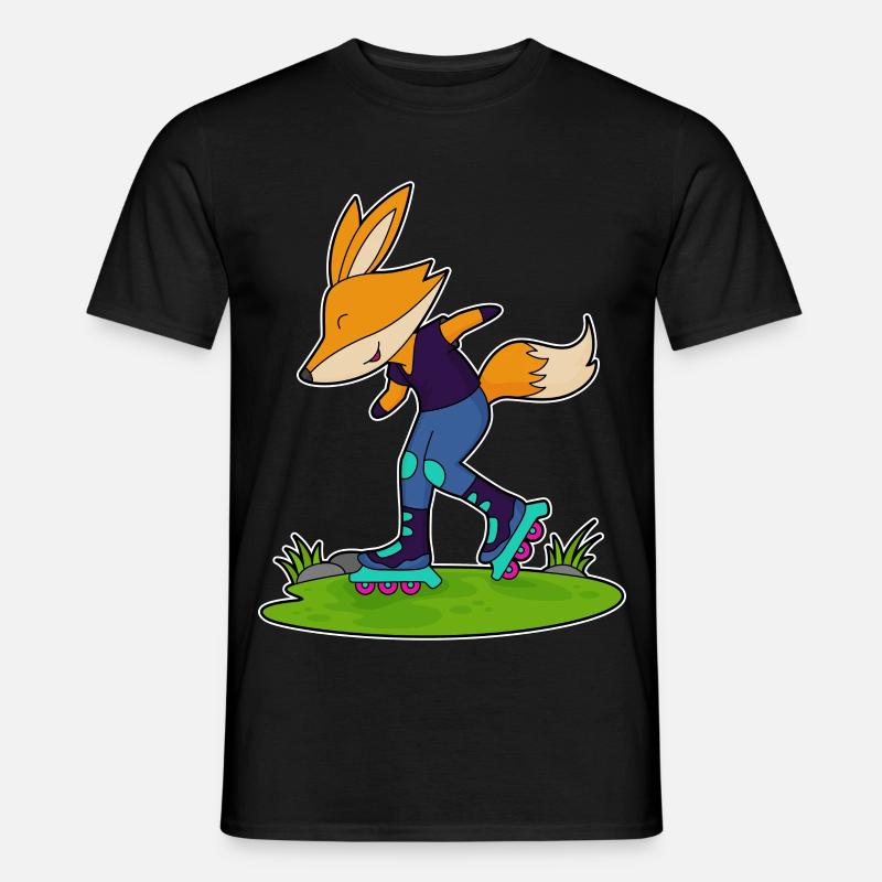 Fuchs Inline skating Inline skates - Männer T-Shirt - Schwarz