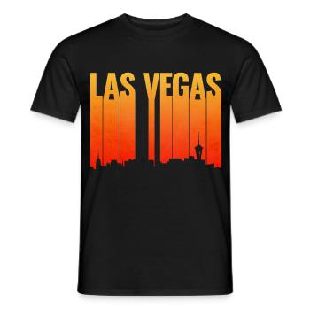 Coucher de soleil de la ligne de la ligne de Las Vegas - T-shirt homme - noir - Devant - AI Model Male 178 light (178cm)