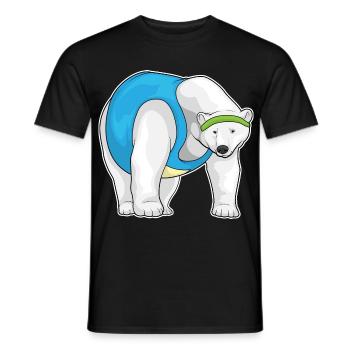 Polar Bear Jogger Jogging Sports - Men's T-Shirt - black - Front - AI Model Male 178 light (178cm)