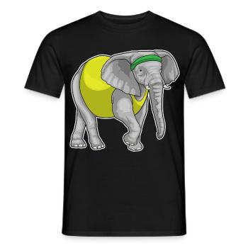 Elephant Jogger Jogging Sport - Men's T-Shirt - black - Front - AI Model Male 178 light (178cm)