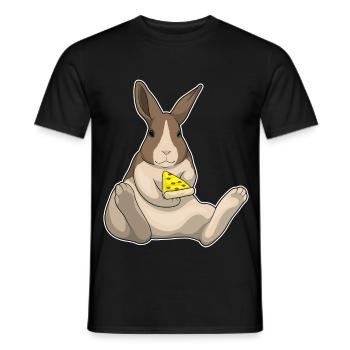 Pizza au lapin - T-shirt homme - noir - Devant - AI Model Male 178 light (178cm)