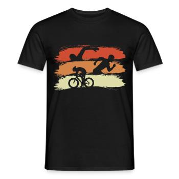 Triathlet Veranstaltung - Männer T-Shirt - Schwarz - Vorne - AI Model Male 178 light (178cm)